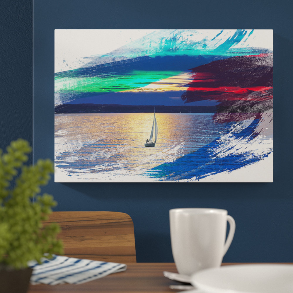Sailing Boat Lake - Wrapped Canvas