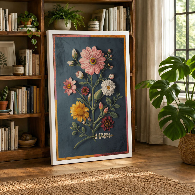 Specimens Botanical - Wrapped Canvas, 30x20 - 76.2 x 50.8 cm, Ochre Border