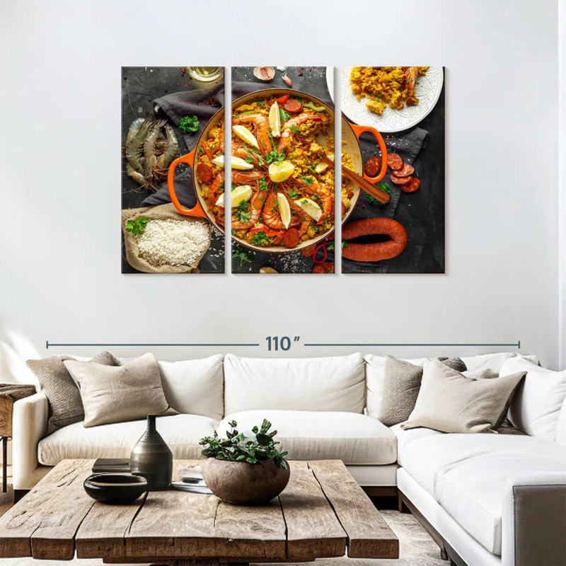 Paella aux fruits de mer Yarlin, H 48 po x l 74 po