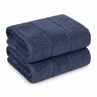 Serviette de bain 100% coton gaufré Hochman