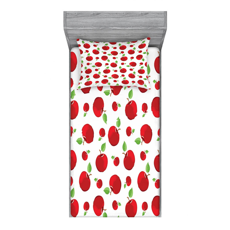 Microfiber Patterned Sheet Set, Twin Sheet Set + Fitted Sheet + 1 Pillowcase