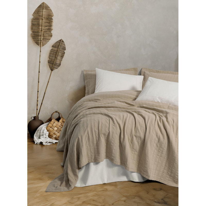 Beige Double Pique Set - 100% Cotton, Includes 1 Flat Sheet (94 x 102), 2 Pillowcases (20 x 28), 2 Oxford Pillowcases (20 x 28 + 2), 270 GSM | Soft & Durable, Machine Washable at 104°F, Elegant Bedding Upgrade