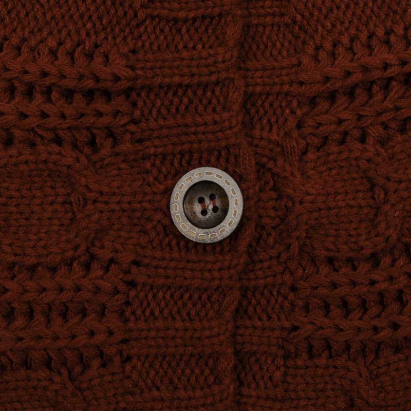Knitted Sweater Tree Skirt With Buttons - Red, 84"