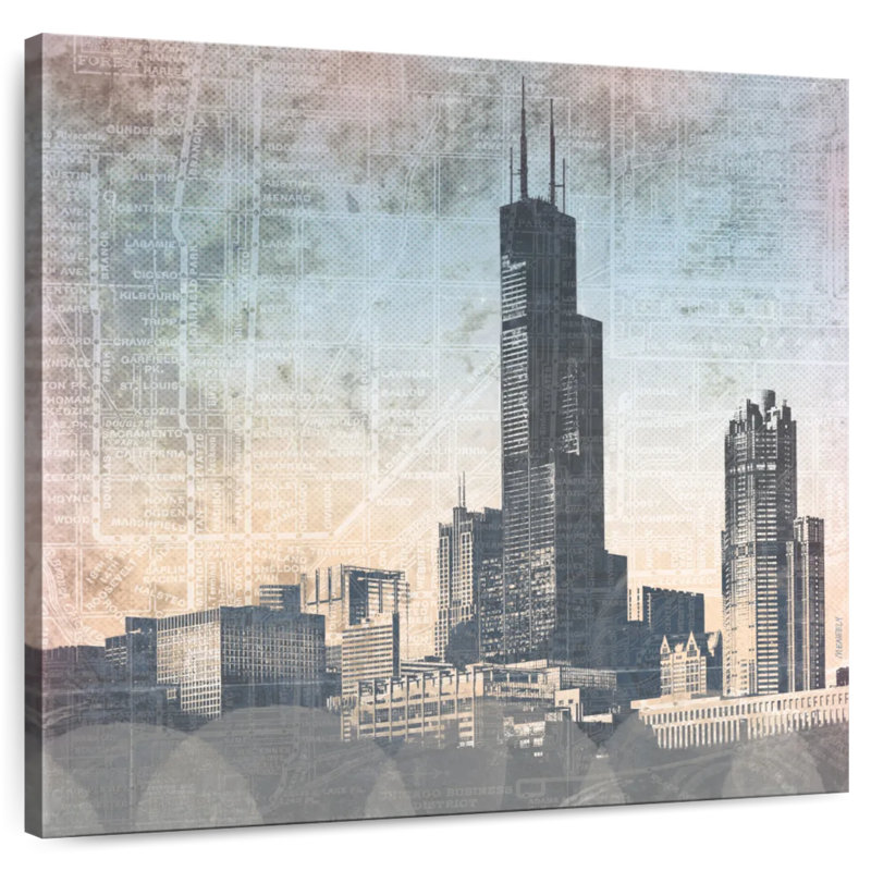 Lilie Chicago Skyline I, H 24 po x l 24 po