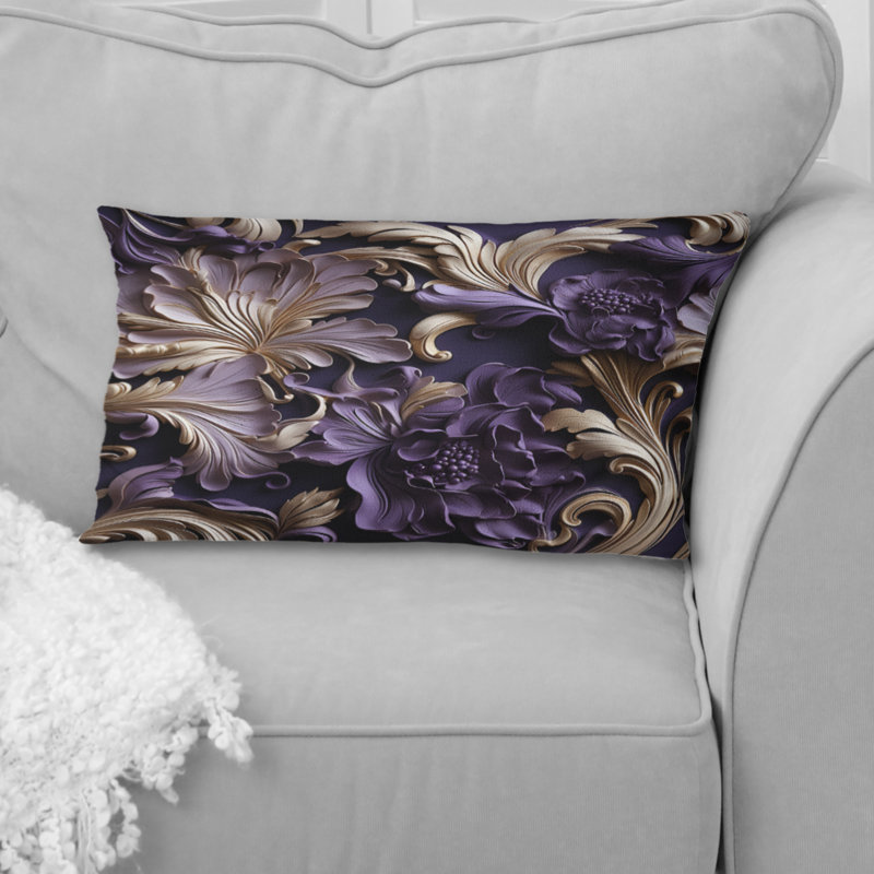 Coussin décoratif mauve foncé et majestueux glamour Deep Deep Glamour