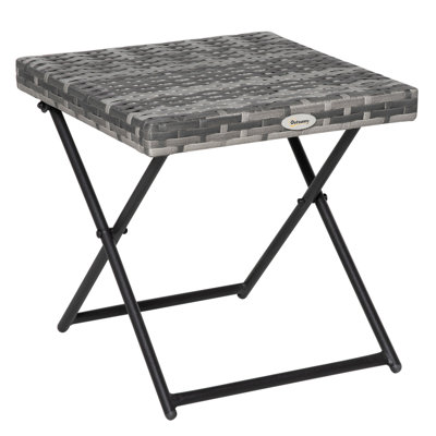 Square Steel Outdoor Bistro Table - 40 cm W 40 cm D