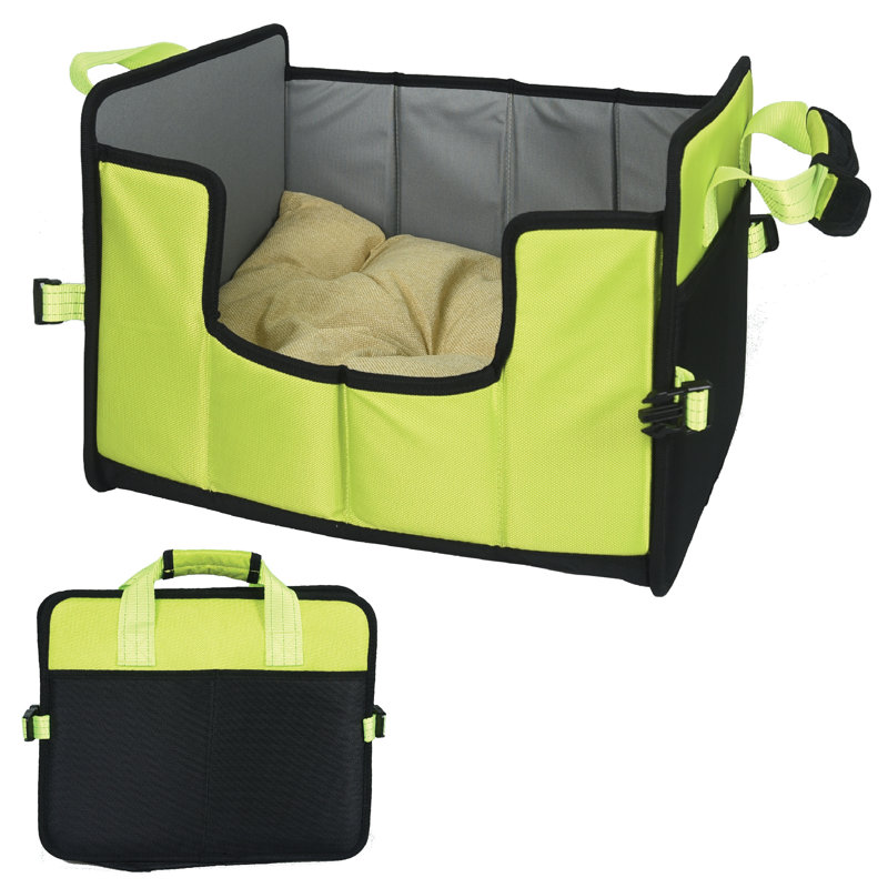 Large Green Nylon Folding Travel Pet Bed