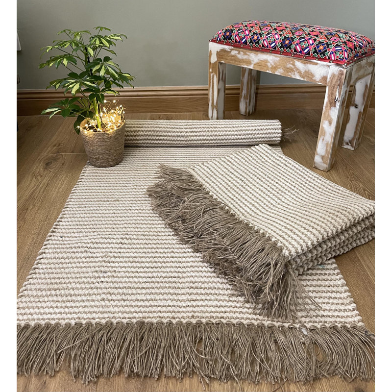 McFall Striped Hand Woven Area Rug, Rectangle 90 x 150cm