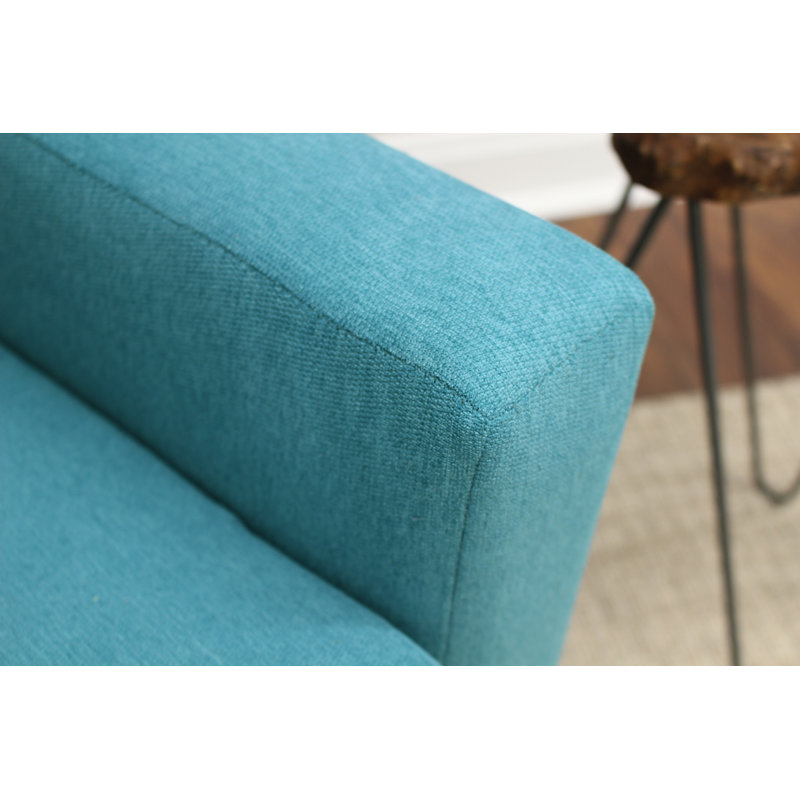 Donham Upholstered Accent Chair, Toulan Turquoise Twill