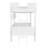 Twin Size Wooden Bunk Bed with 3 Storage Shelves, Adjustable Ladder, White-1233034101
