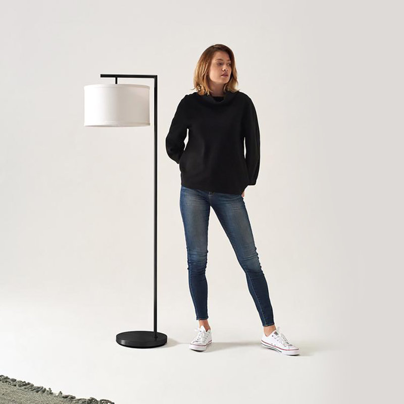 Montage Modern Floor Smart Lamp with LED Light & Shade, Black