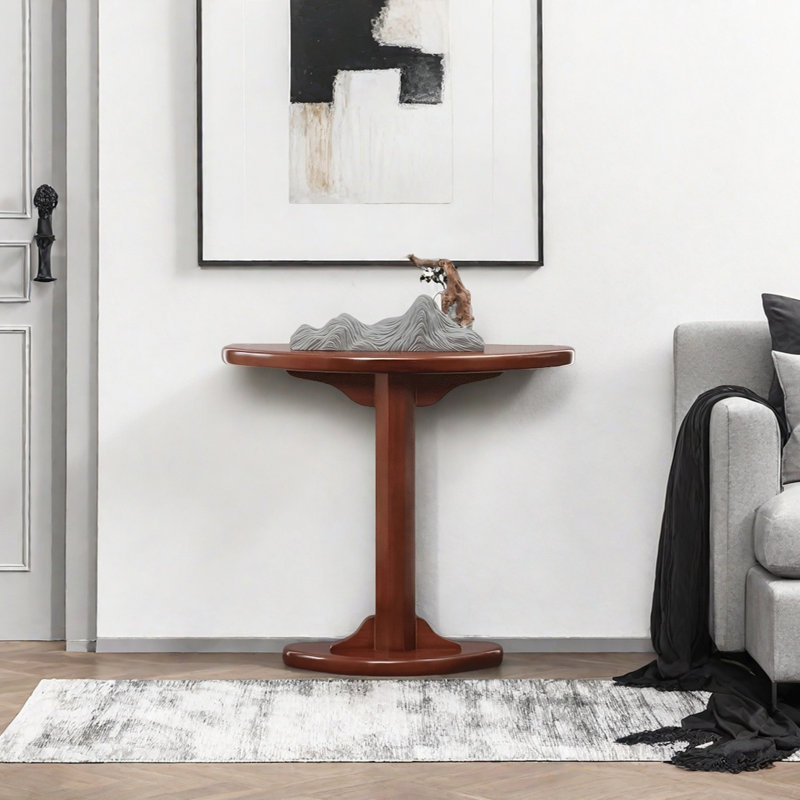 All Solid Wood Narrow Console Table, 31.5" H x 39.37" W x 9.84" D, Brown