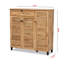 Armoire de rangement pour chaussures à 3 portes en bois fini chêne brun, H 45,03 po x l 45,11 po x P 14,42 po