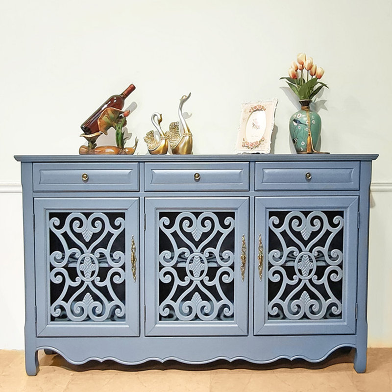Solid wood blue large capacity locker