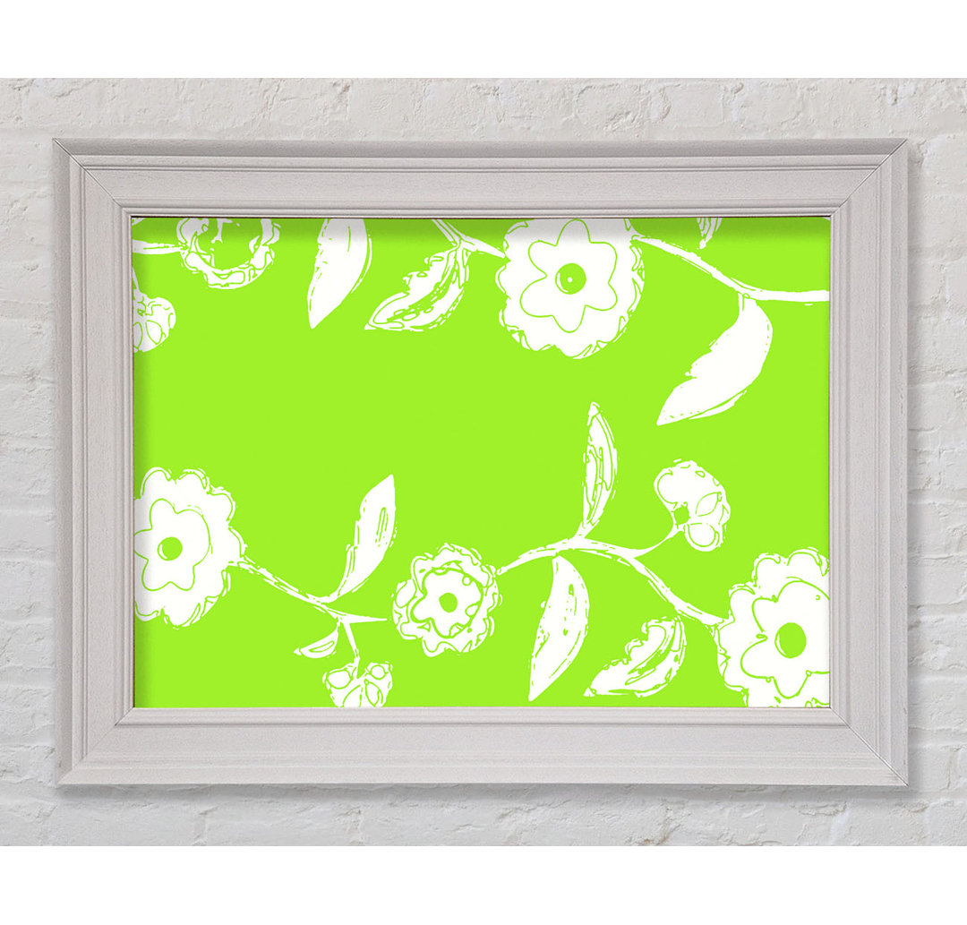 Flower Essence Lime Green - Einzelner Bilderrahmen Kunstdrucke