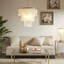 Lustre en couches Saniz Glam à hauteur réglable et éclairage à intensité variable (ampoule non incluse)