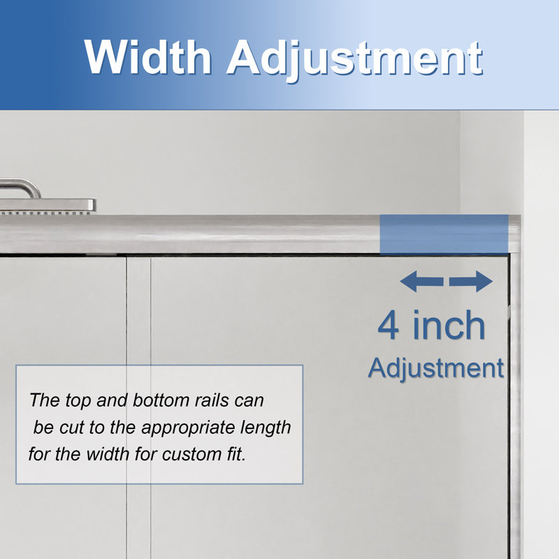 56-60 In. W X 60 In. H Framed Double Sliding Shower Door In Brushed Nickel With 1/4 In. Thick Clear Tempered Glass