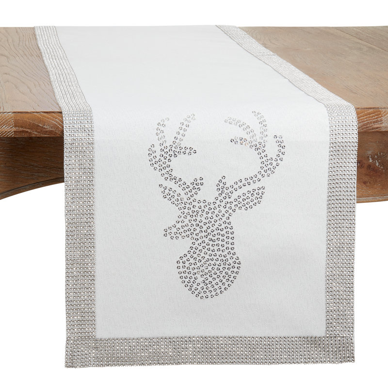 Runner_Reindeer Design Sequin Table Runner, 72" L x 16" W
