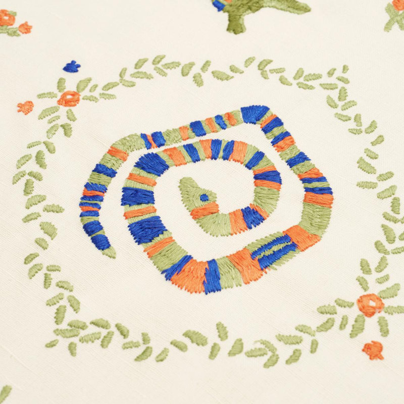 Schumacher X Backdrop Reptilia Embroidery Fabric