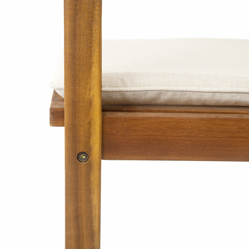 Chaise de salle à manger d'extérieur avec coussin (ensemble de 2)