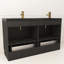 Meuble-lavabo autoportant 59 po Monterey + lavabo double en acrylique renforcé noir-538753572