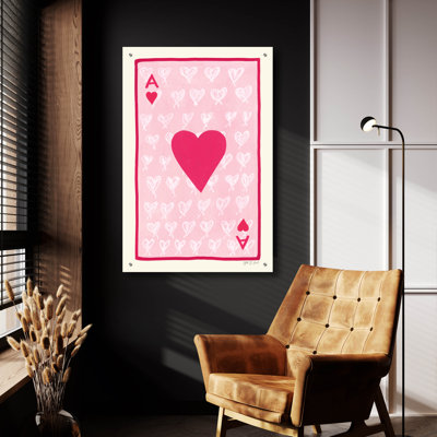 Art mural en verre «Ace Of Hearts» par Yvette St. Amant