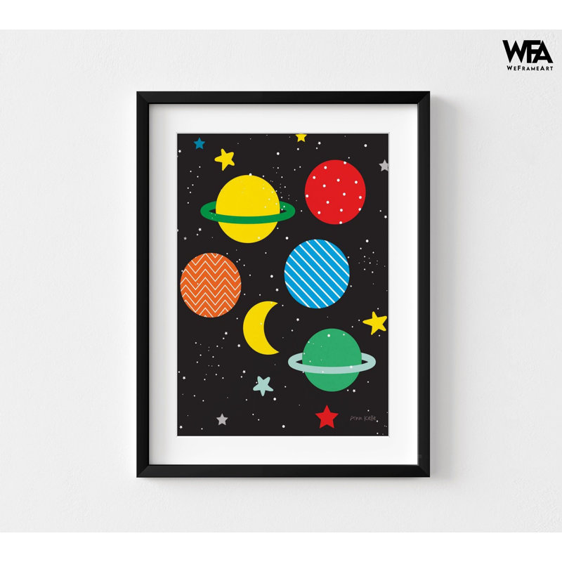 «Outer Space» par Ann Kelle, impression d'art de planètes, art mural espace, impression d'art d'étoiles, impression de l'espace, impression de planètes pour les enfants, espace chambre d'enfant