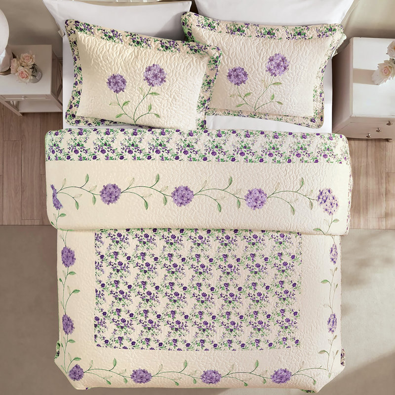  Courtepointe en polyester, Très grand, Mauve