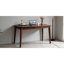 Mid-Century Modern Solid Wood Writing Desk - Compact 63-Inch Walnut Desk for Bedrooms and Small Spaces