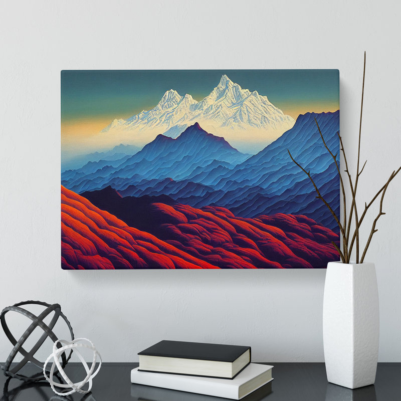 Mysterious Mountains - Wrapped Canvas, 40cm H x 60cm W x 3cm D