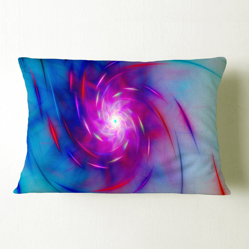 Coussin lombaire abstrait, Turquoise