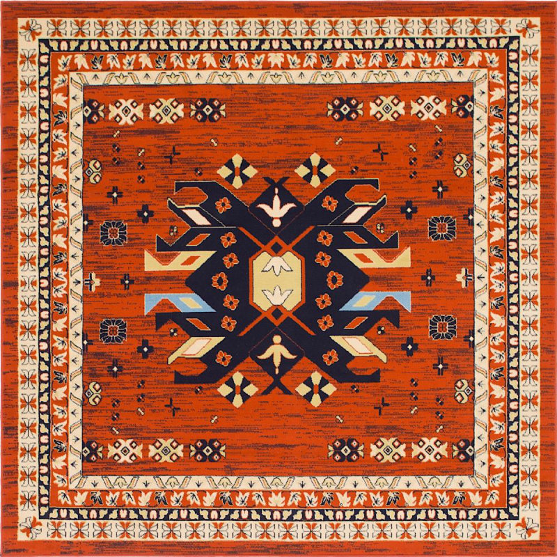 Tapis orange Adonnis, Tapis de couloir 3 pi x 16 pi 5 po