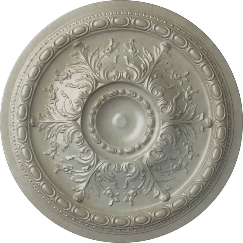 Médaillon de plafond Endurathane Stockport, DE 28 po x P 2 3/4 po (convient aux auvents jusqu'à 6 1/4 po), finition or Flash peinte à la main