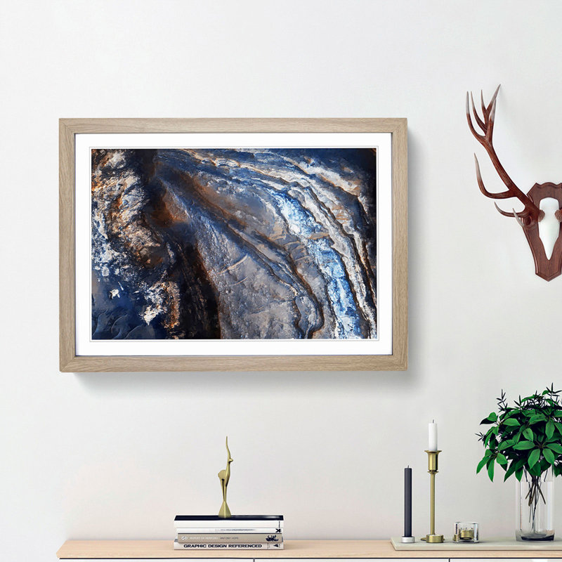 Out of Space Vol.30 in Abstract - Picture Frame Graphic Art Print, Oak Framed, 62cm H x 87cm W x 2cm D