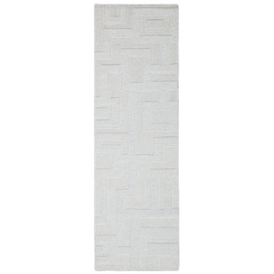 Tapis rectangulaire en laine Helaine