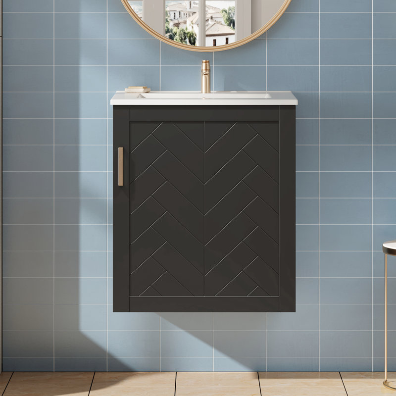 Armoire de salle de bain murale 20 "avec armoire latérale combinée, armoire de salle de bain avec porte à fermeture douce