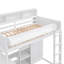 Lit mezzanine polyvalent avec plusieurs solutions de rangement et bureau intégré, pour économiser de l'espace et améliorer la fonctionnalité de la chambre à coucher-1313701341