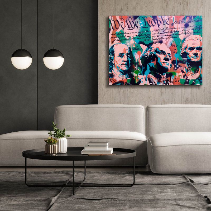 «We The People» par Abstract Graffiti, H 40 po x l 54 po x P 1,5 po