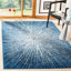 Tapis bleu marine / ivoire Faustina-1400472372