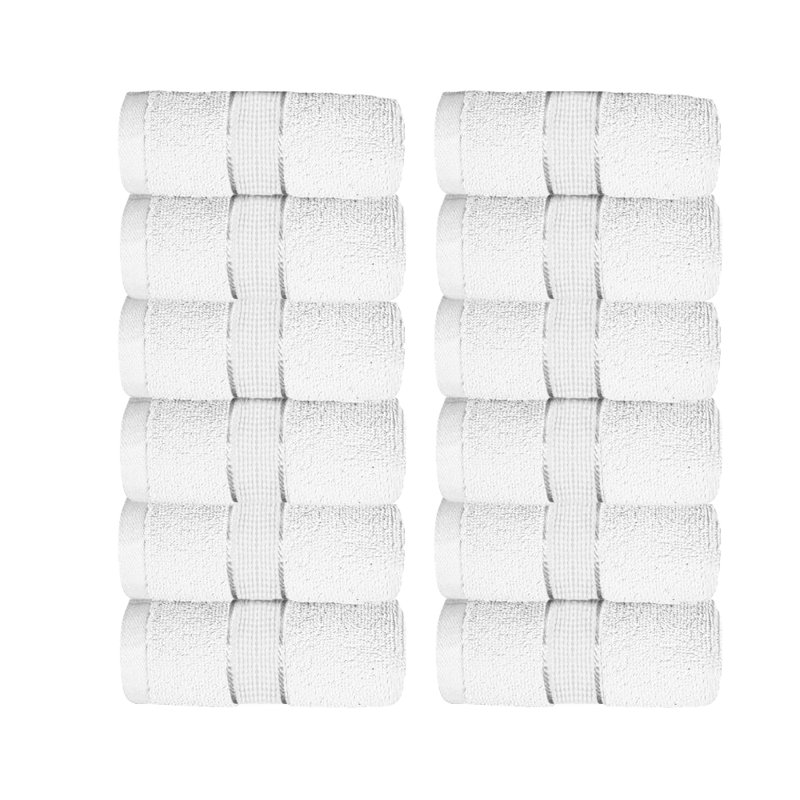 100% Cotton Washcloth, White