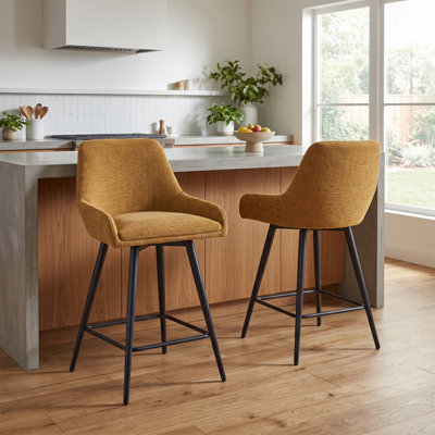 Cheney Swivel Yes Upholstered Bar Stool