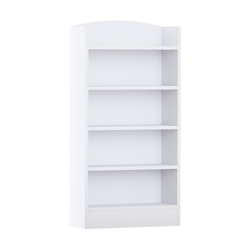 5-Shelf Multi-Functional Modern Wood Bookcase,, White