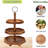 Three-Tier Wooden Serving Tray Stand, Decorative Farmhouse Trays For Cupcakes, Desserts, And Home Decor
