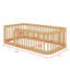 Structure de lit en bois avec clôture-223364307