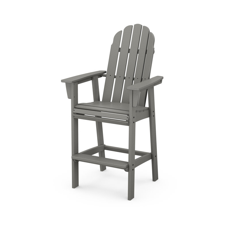 Chaise Adirondack POLYWOOD Vineyard Curveback, 29,38 po, Gris ardoise