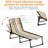 Portable Yard Lounge Seat - Folding Chaise, 4 , Breathable Mesh & Bungee Seat, Pillow, Yellow Poolside Chair Chaise Lounge, Pillow