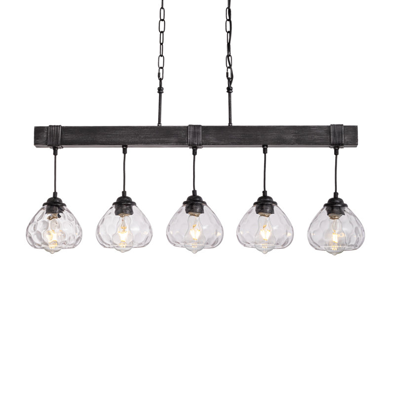 Éclairage linéaire pour îlot de cuisine 39,4 "Farmhouse Chandelier