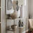 Modern Glam Dresser with Tempered Glass Top, Gold Finish, 39.4 x 33.5 x 11.8 inches | 100% Metal Frame, 4 mm Glass Thickness | Features Numerous Shelves, Wall-Mountable, Stylish & Functional Storage Solution-1250403701