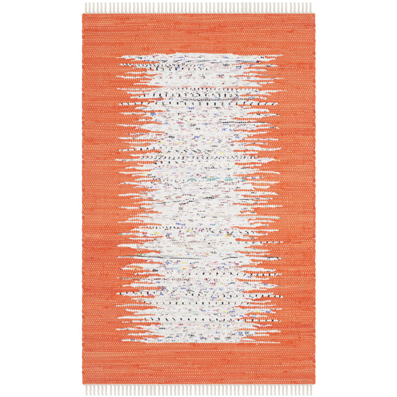 Paynter Hand Woven Cotton Abstract Rug, Rectangle 2'6" x 4'