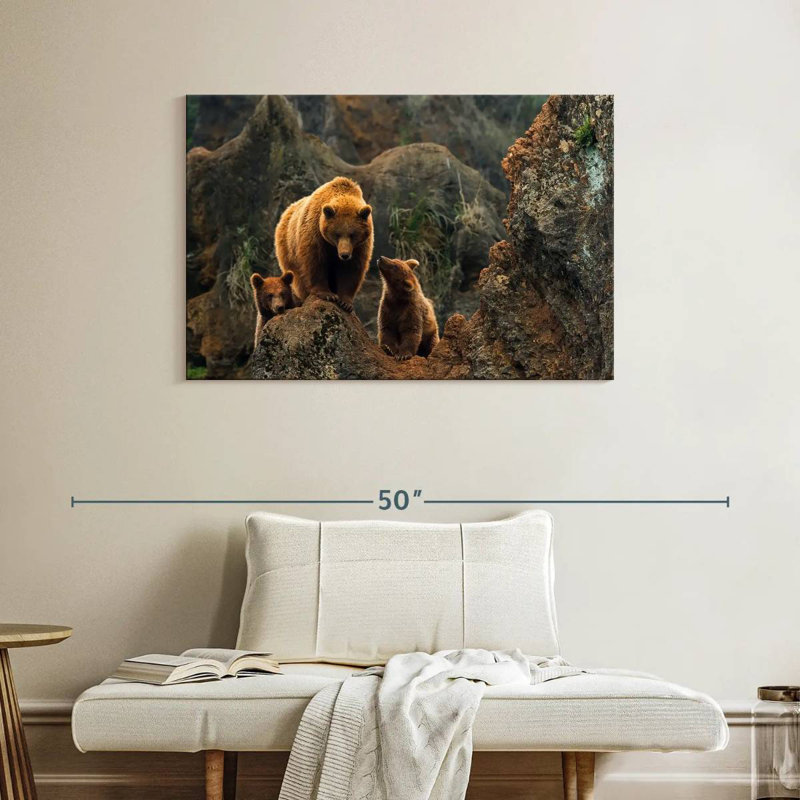 Brampt Bear And Cubs, 26" H x 39" W